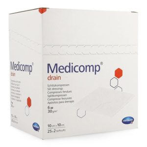 MEDICOMP drain 10x10cm 6l st. 25x2 p/s
