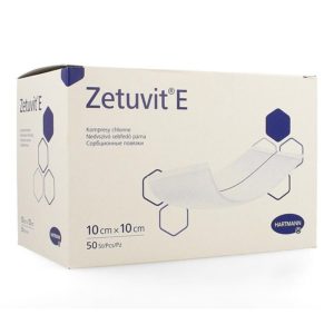 ZETUVIT E  10x10cm  nst.      50 p/s