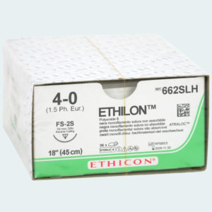 Ethilon hechtset, draad 45cm Ø 4-0, naald FS-2S, steriel, per 36 stuks