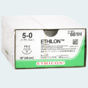Ethilon hechtset, draad 45cm Ø 5-0, naald FS-2, steriel, per 36 stuks