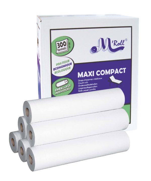ONDERZOEKSTAFELPAPIER M'ROLL MAXI COMPACT 50X35CM 300 VEL 6 ROLLEN