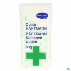 Hartmann katoen watten zigzag 80gr.