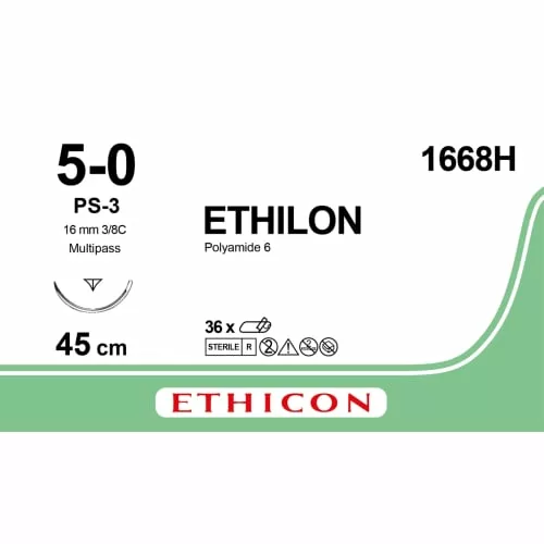 Ethilon 5-0 45 cm PS-3 1668H 36 stuks