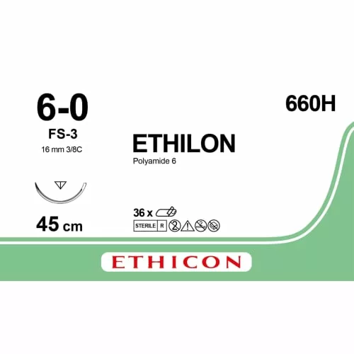 Ethilon 6-0 45 cm FS-3 660H 36 stuks
