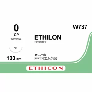 Ethilon Hechtdraad 0 100 cm CP W737 12stuks
