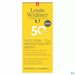 Widmer Face Sun Protection Sport 50 Zonder Parfum* 50ml