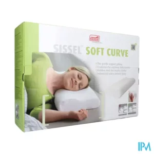 SISSEL® Soft Curve Compact Hoofdkussen + fluwelen overtrek ecru