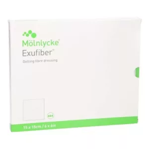 Exufiber Gelling Fibre Dressing Ster 15 X 15cm 10