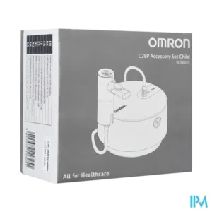 OMRON - Accessoireset kind voor OMRON C28P Inhoud: Vernevelset, mondstukset, masker voor kinderen, luchtslang (150 cm), 5 luchtfilters