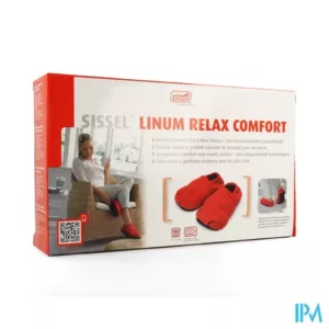 SISSEL® LINUM RELAX COMFORT - rood - 36-40 Natuurlijke warmtepantoffols met lijnzaadvulling Met ontspannende lavendelgeur