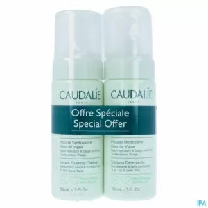 Caudalie Vinoclean Mousse Rein.fleur Vigne 2x150ml