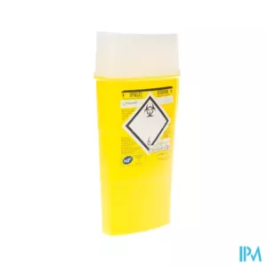 Sharpsafe® 5th GEN. 0,6 L "Clear" opening - FR/NL label Volledige opening zonder afkoppeling
