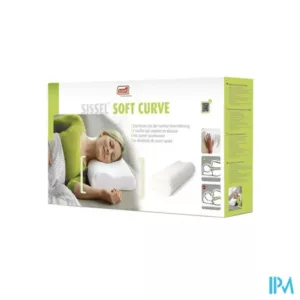 SISSEL® Soft Curve M Hoofdkussen M + fluwelen overtrek ecru