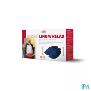 SISSEL® LINUM RELAX - blauw Warmtepantoffols met lijnzaadvulling
