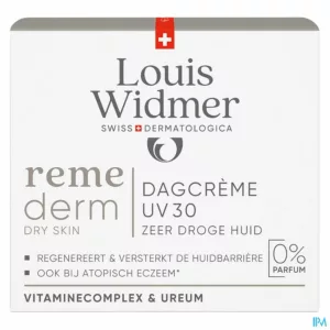 Widmer Remederm Dagcrème Uv 30 Zonder Parfum 50ml
