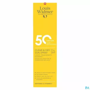 Widmer Clear & Dry Sun Spray 50 Zonder Parfum 200ml