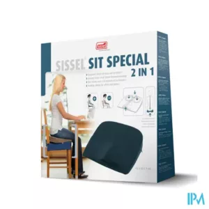 SISSEL® SIT SPECIAL 2-in-1 - blauw Luxe 2-delig wigkussen - met uitneembaar gedeelte