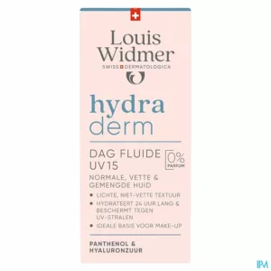 Widmer Hydraderm Dag Fluide Uv 15 Zonder Parfum 50ml