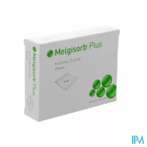Melgisorb Plus Kp Ster 5x 5cm 10 252000