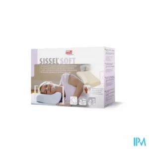 SISSEL® SOFT L Visco-elastisch hoofdkussen + fluwelen overtrek - ivoorkleur