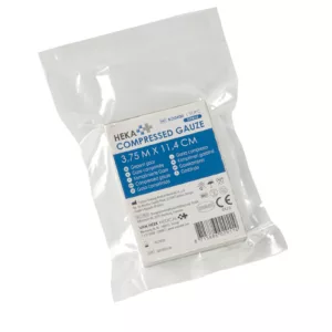 HEKA COMPRESSED GAUZE 3.75 X 11.4 CM STE