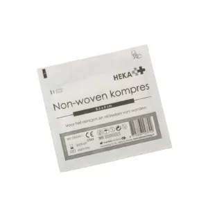 Heka non-woven kompres 8,5 x 5 cm steriel - 4 lagen