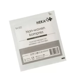 Heka non-woven kompres 10 x 10 cm steriel - 4 lagen