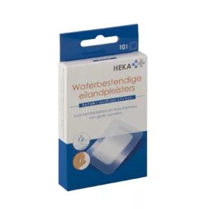 Heka waterbestendige eilandpleister transparant 5 x 7 cm steriel