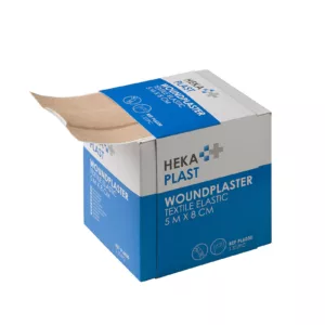 Heka plast textile elastic dispenserdoos 5 m x 8 cm niet-steriel