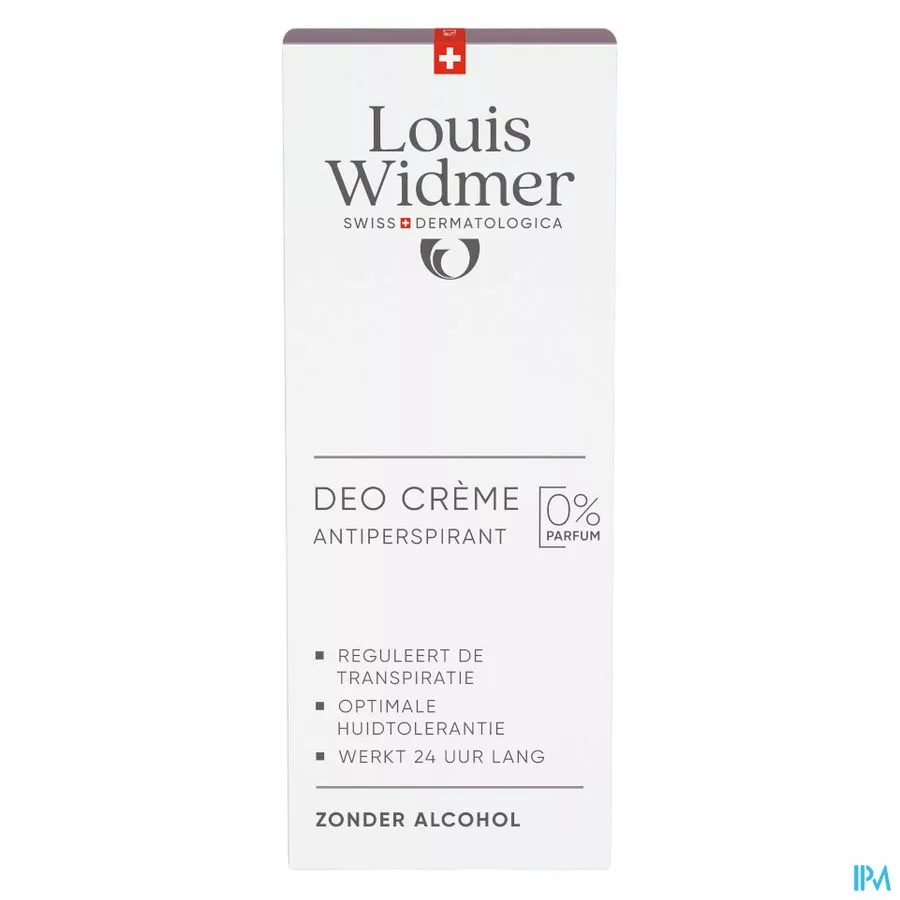 Widmer Deo Crème Antiperspirant Zonder Parfum 40ml