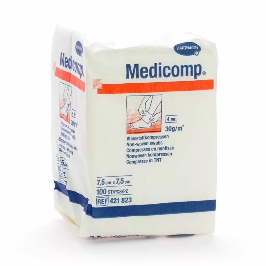 MEDICOMP 7,5x7,5cm 4l. nst. 100 p/s