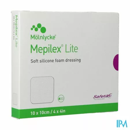 Mepilex Lite Dun Verb Silicone Ster 10x10,00cm 5 284100