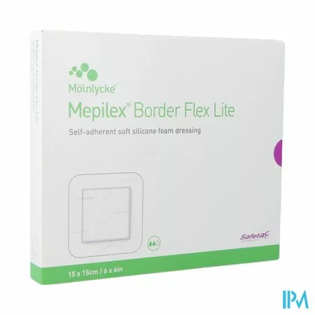 Mepilex Lite Dun Verb Silicone Ster 15x15,00cm 5 284300