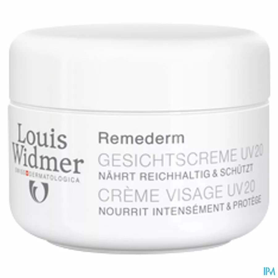 Widmer Remederm Gezichtscreme Uv20 N/parf Pot 50ml