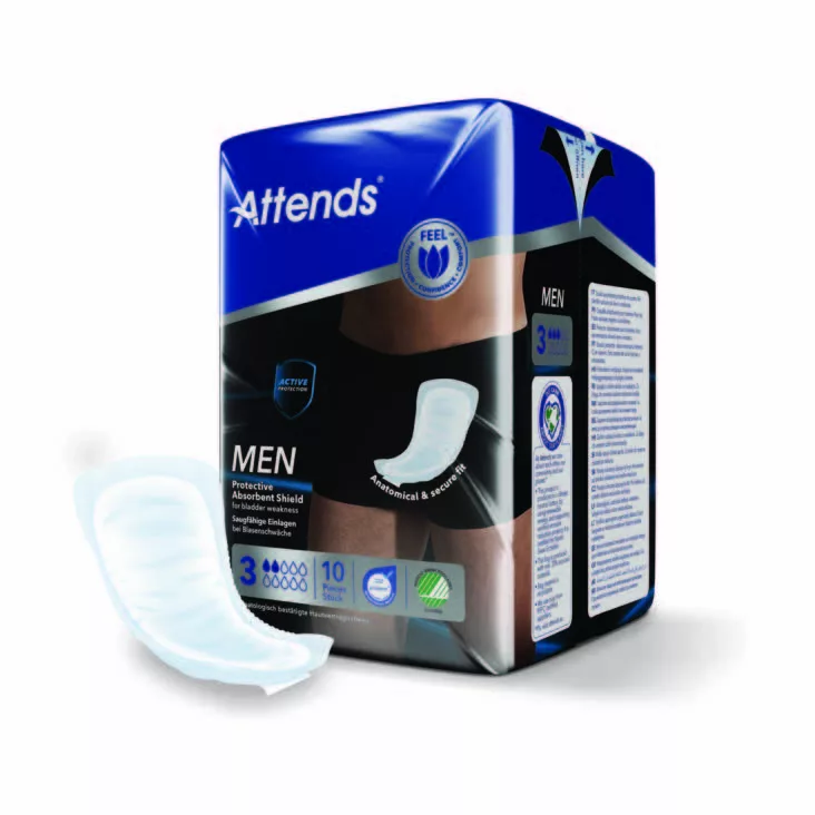 ATTENDS MEN 3 PROT ABS SHIELD
