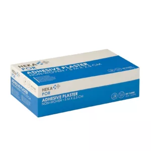 Heka por non-woven hechtpleister ring 5 m x 2,5 cm niet-steriel