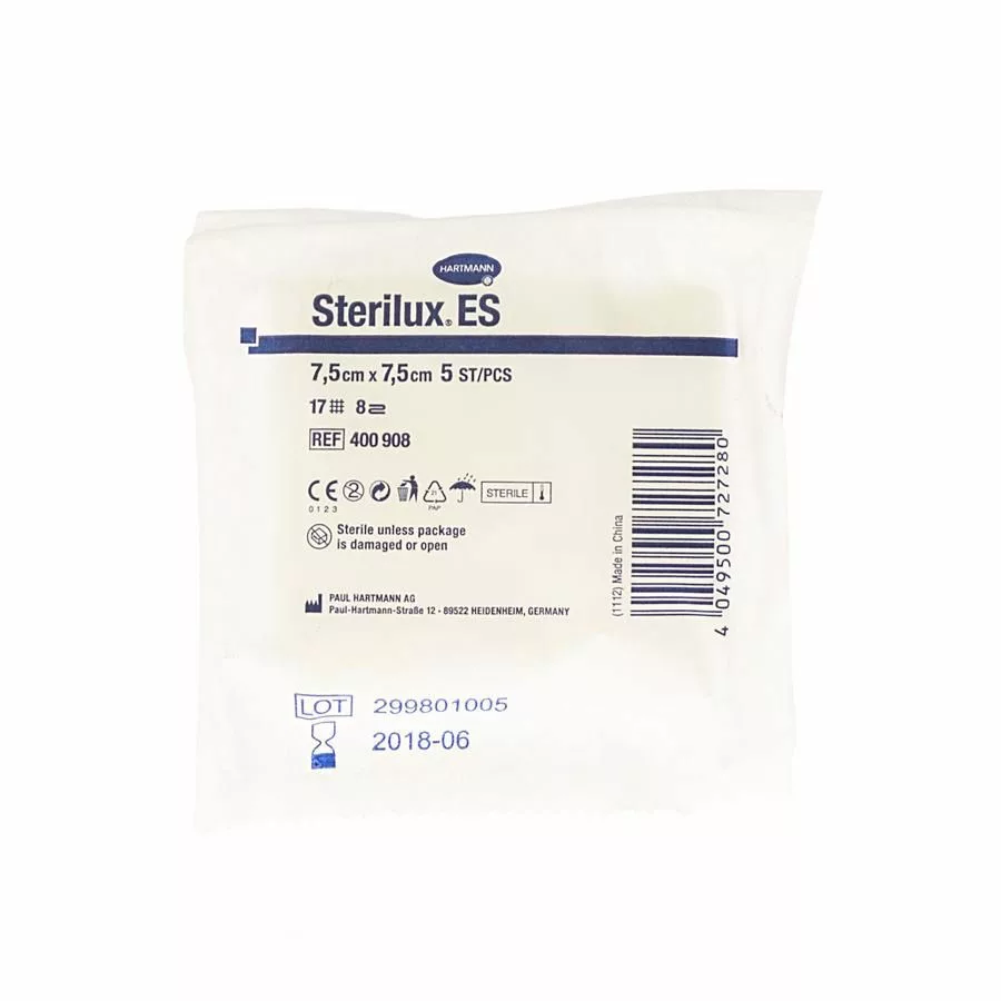STERILUX 7,5x7,5cm 8l.st.     30x5 p/s