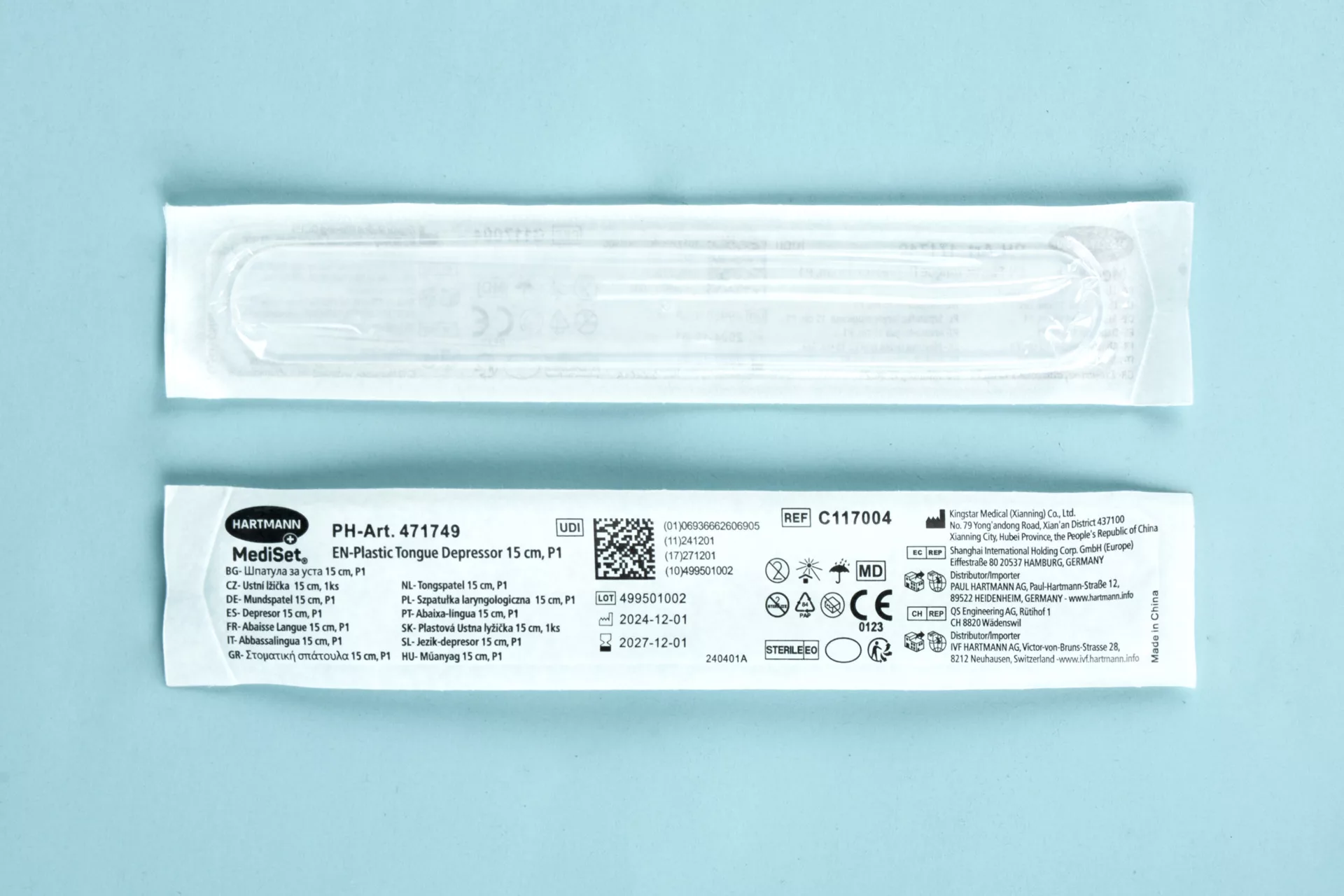 Plastic Tongspatel 15 cm 40 p/s