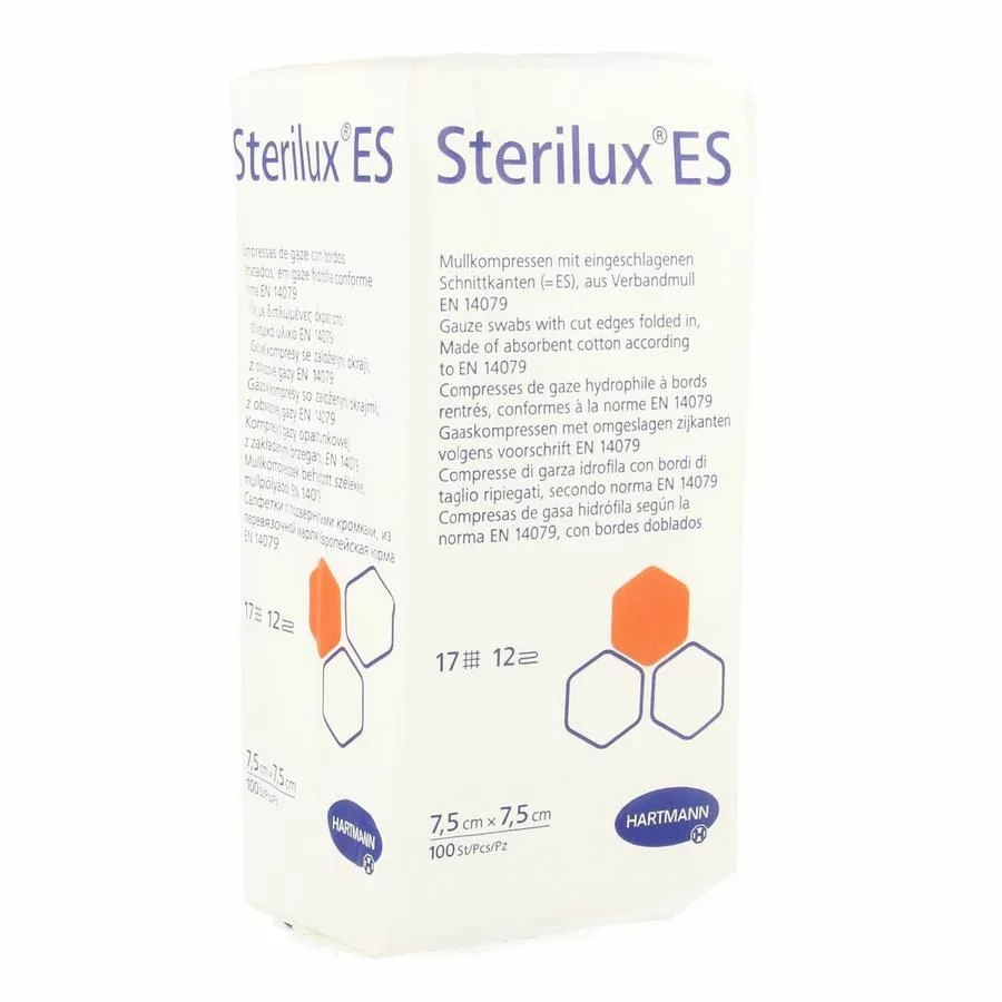 STERILUX ES 7,5x7,5cm 12l.nst 100 p/s