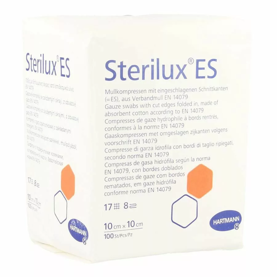 STERILUX ES 10x10cm 8l.nst.   100 p/s