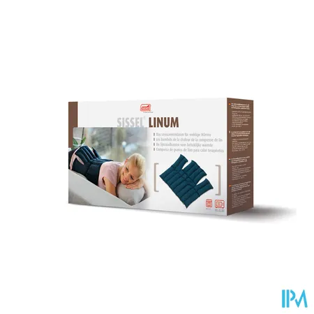 SISSEL® LINUM ANATOMIC - 36 x 38 cm - blauw Met lijnzaad gevuld warmtekussen
