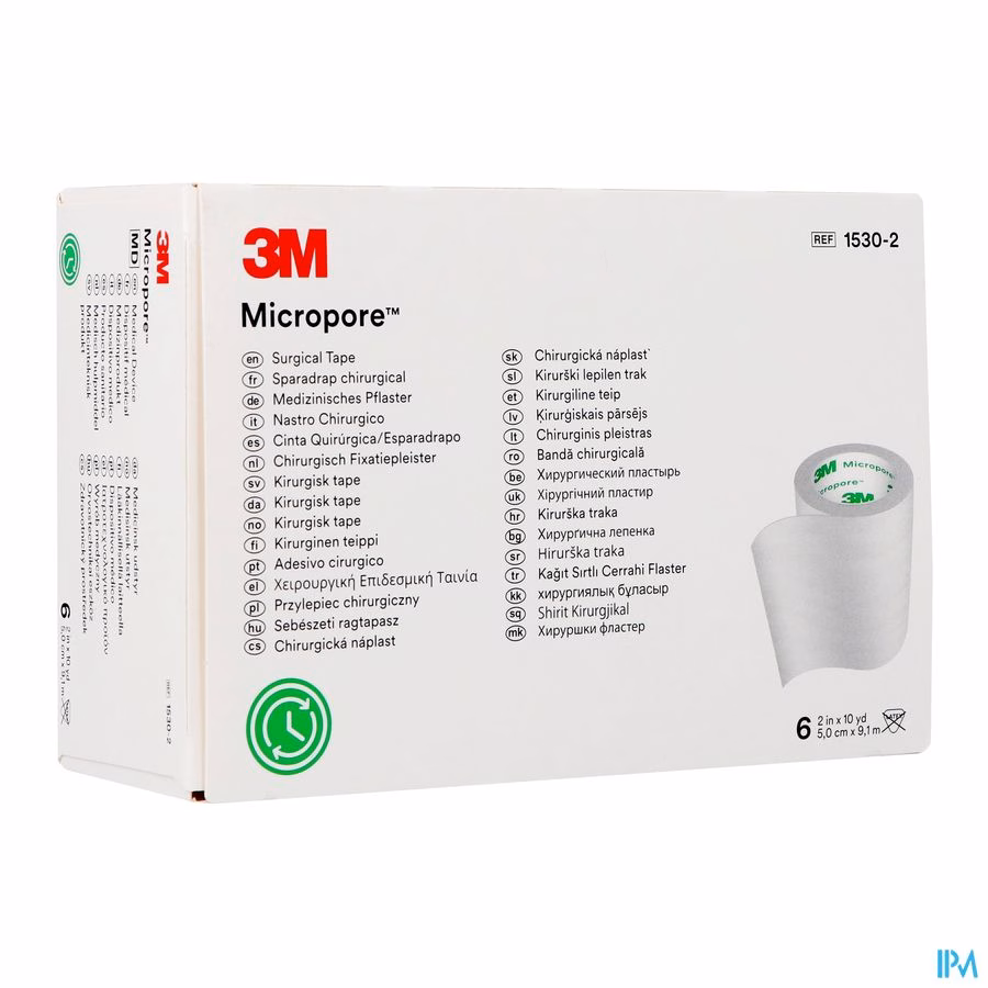 Micropore 3m Hechtpleister 50mmx9,14m Rol 6 1530
